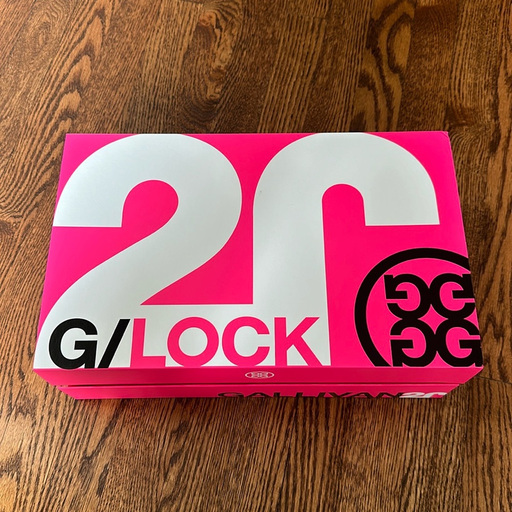 G/Fore EMPTY Bright Pink White Black G/Lock Gallivan 2R G/Lock Golf Shoe Box